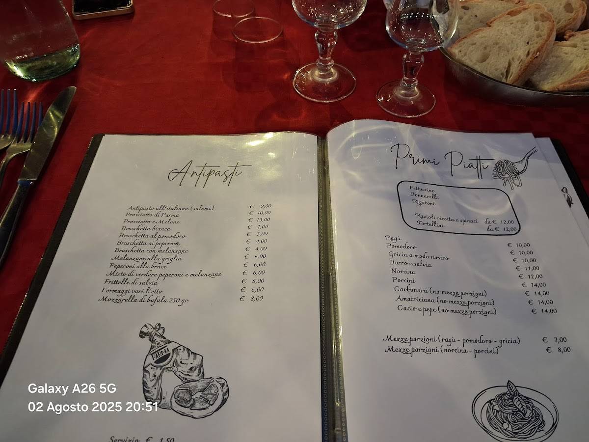 Menu di Il Grottino Di Riano 