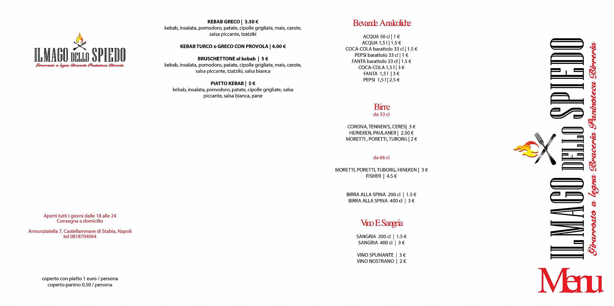 Menu di Il Mago Dello Spiedo 