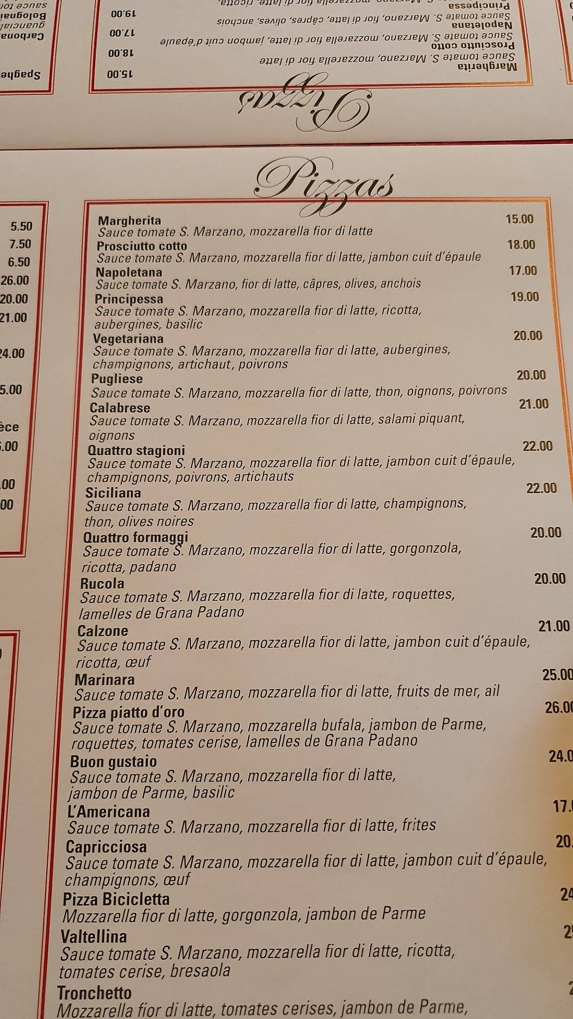 Menu di Il Piatto D'Oro 