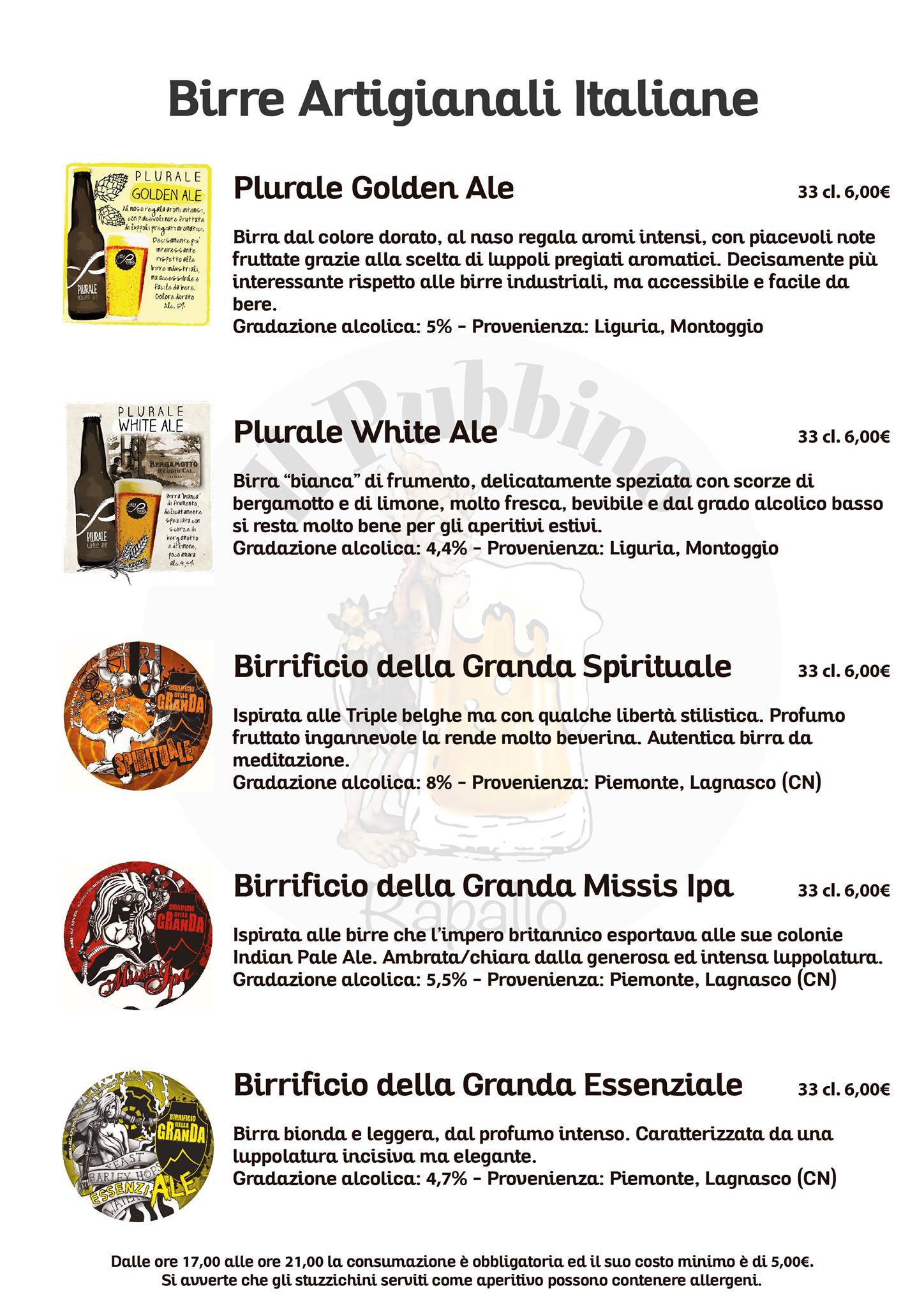 Menu di Il Pubbino 