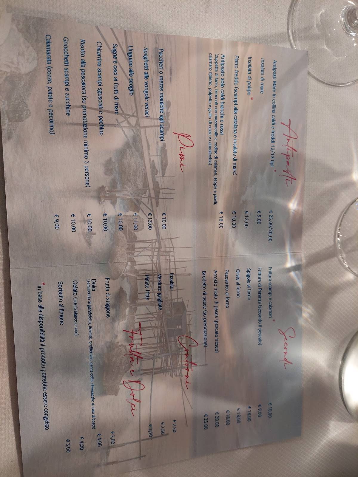 Menu di Il mare in collina 