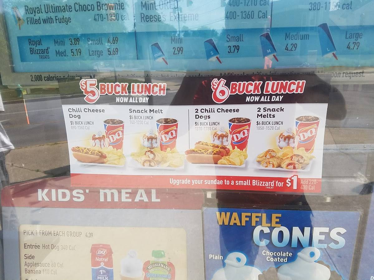 Menu at Dairy Queen (Treat) fast food, Indianapolis, Fletcher Ave