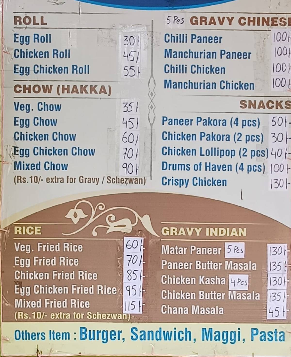 Ipsita's Bakery menu