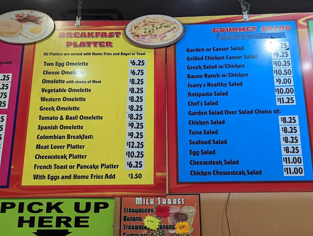 Menu at J & J Beyond Bagels restaurant,
