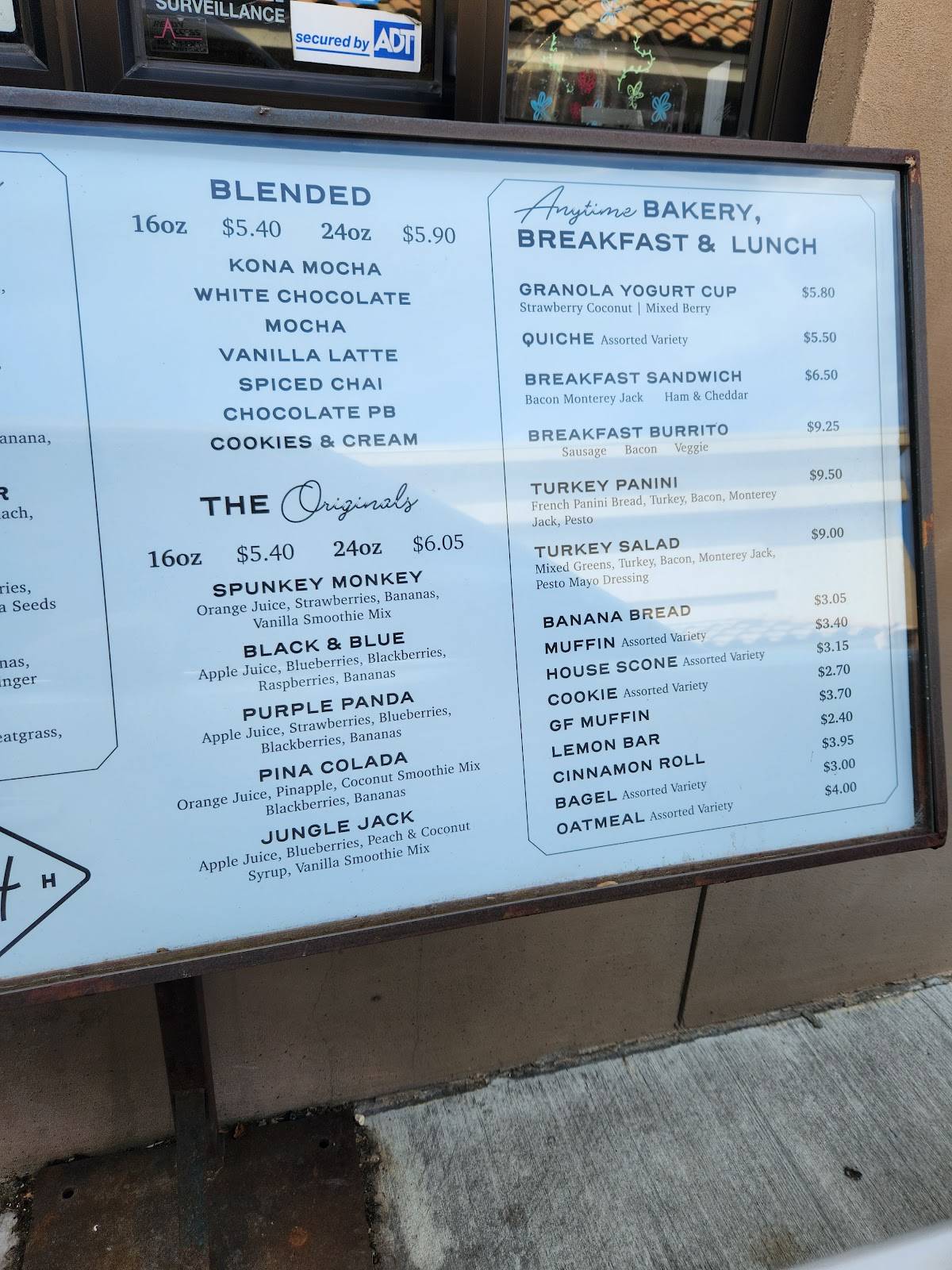 Menu at Jack Henry Coffee House, Caldwell