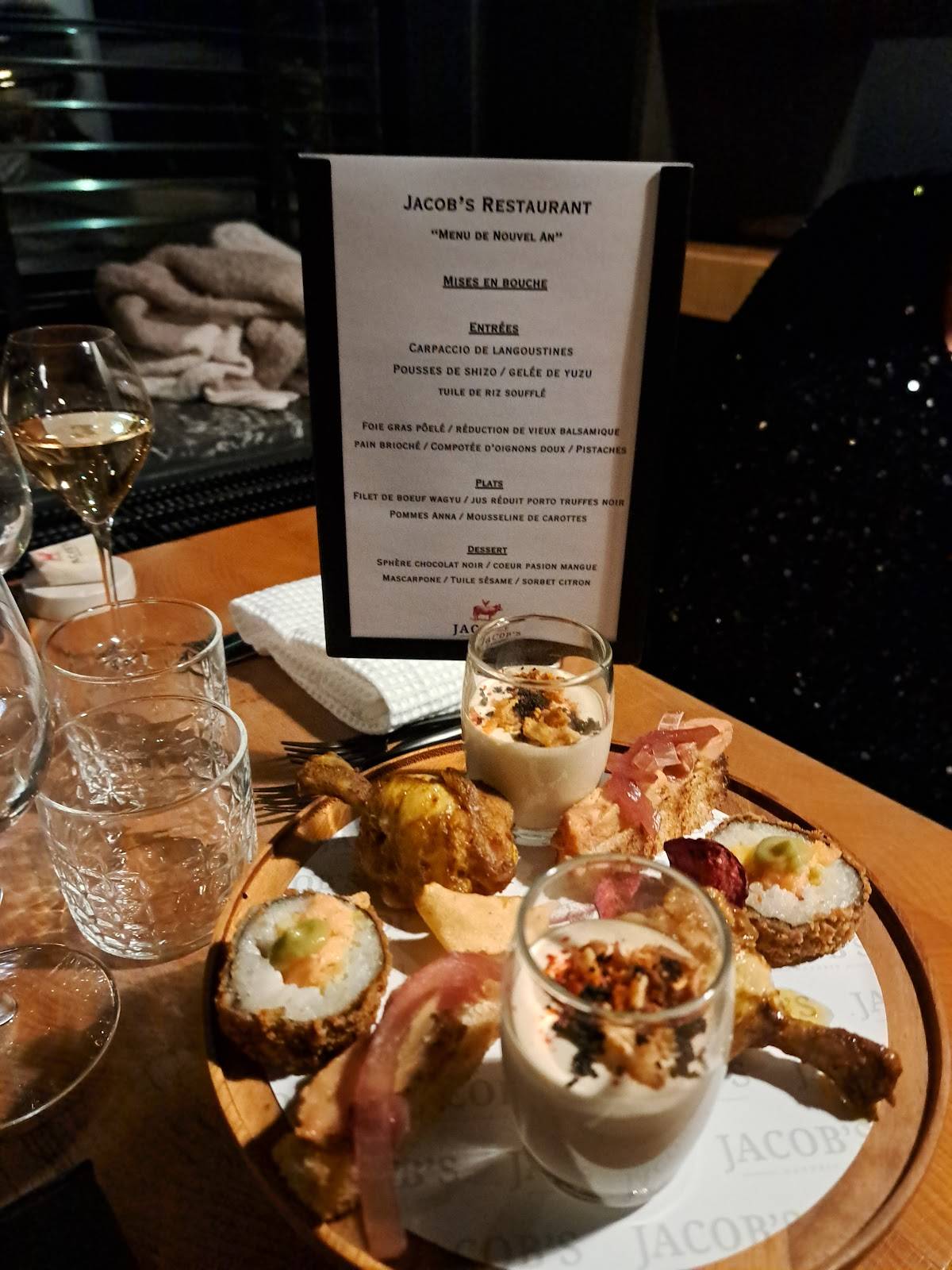 Menu de JACOB'S restaurant