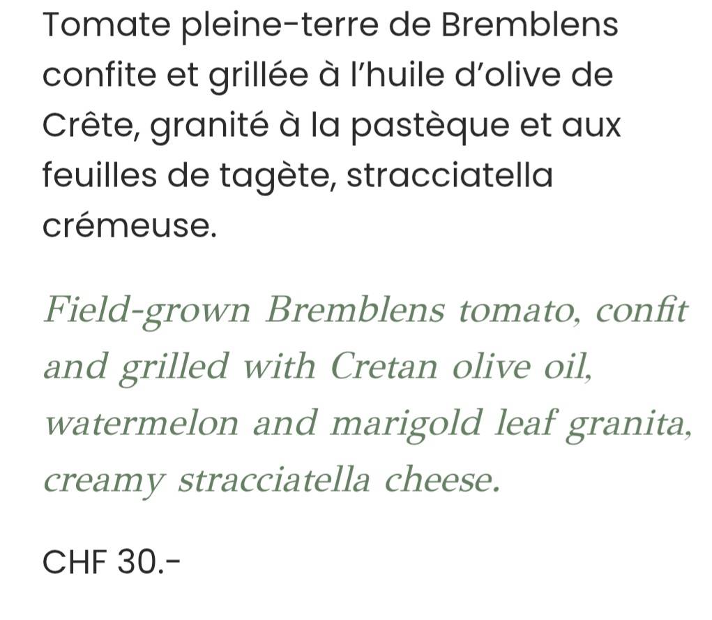 Menu di Jacques Restaurant 