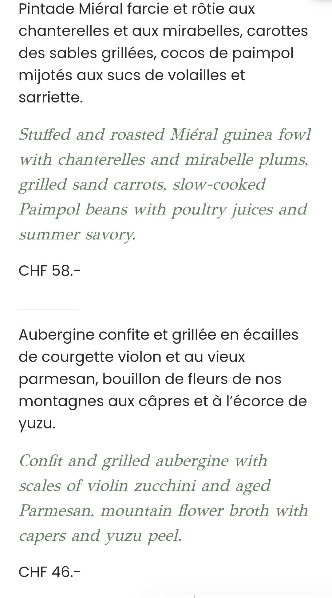 Menu di Jacques Restaurant 