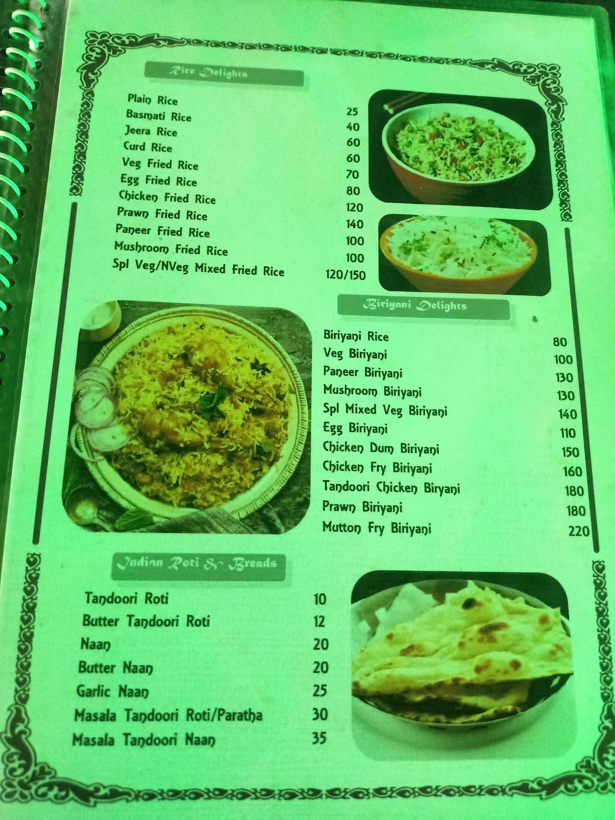 Jagannath Restaurant menu