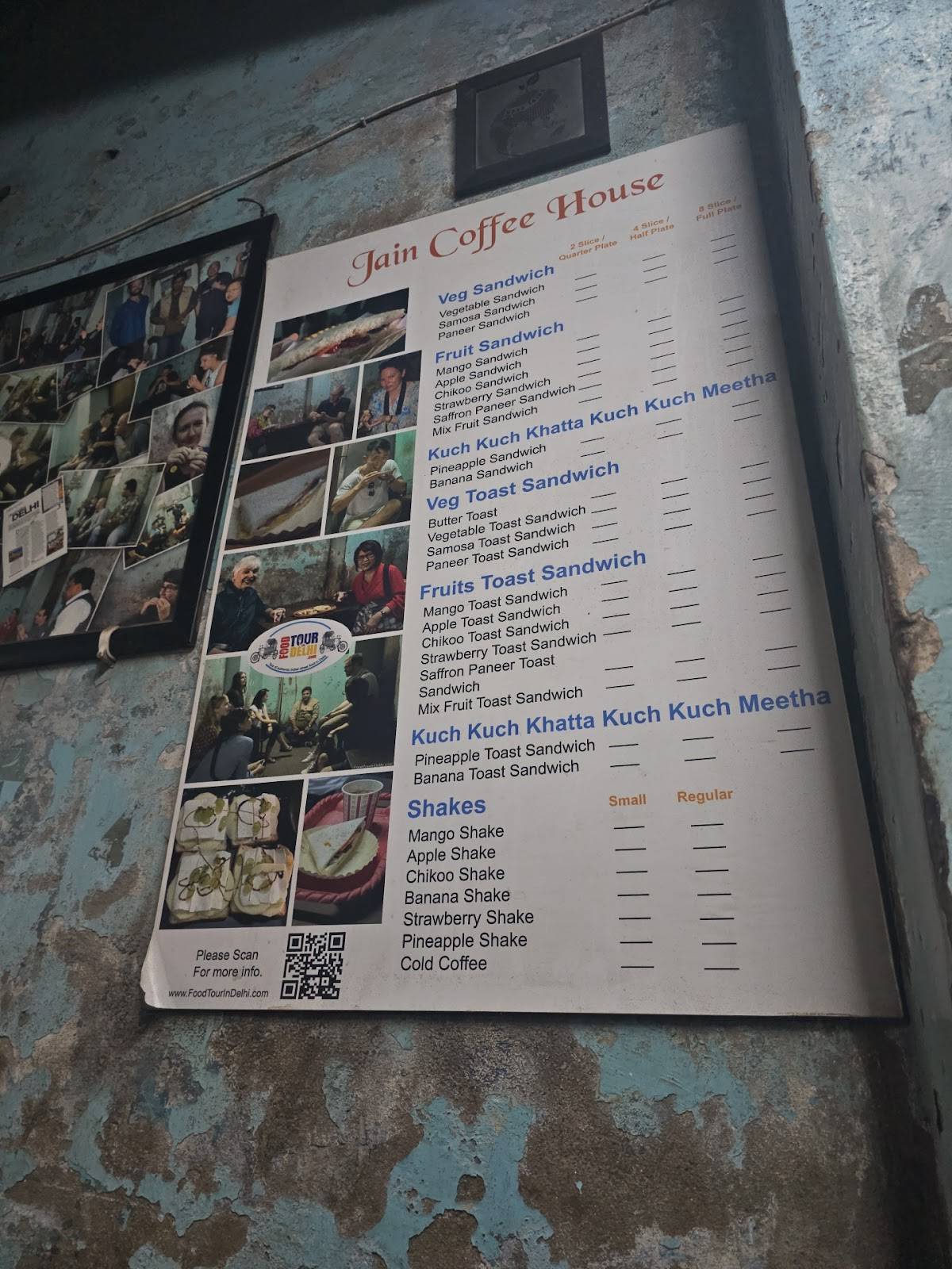 Jain Coffee House menu