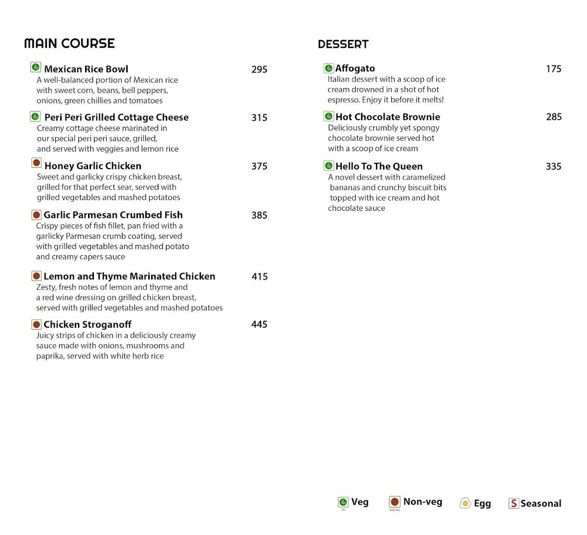 Assamica menu