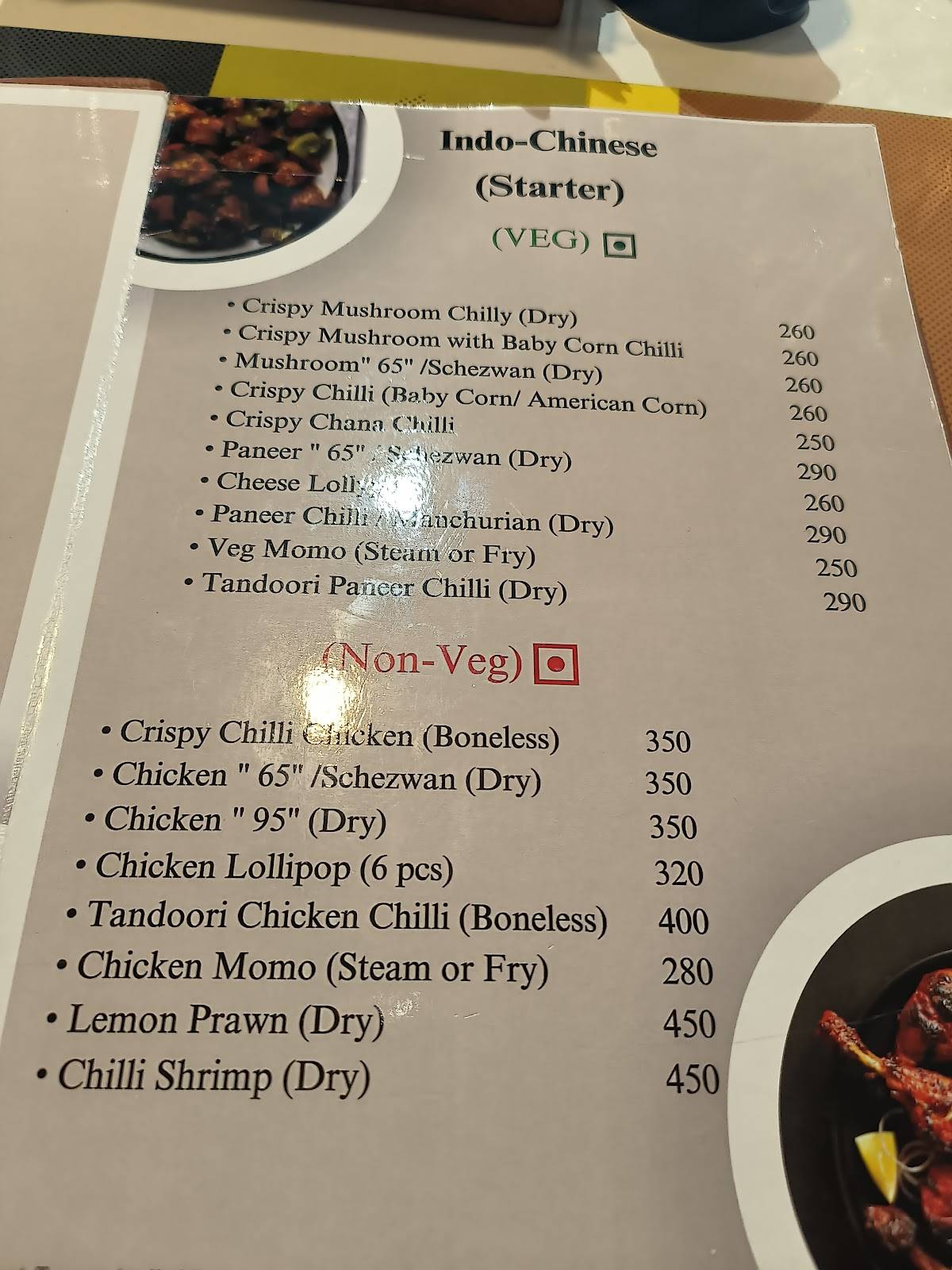 Blue Diamond NH33 menu