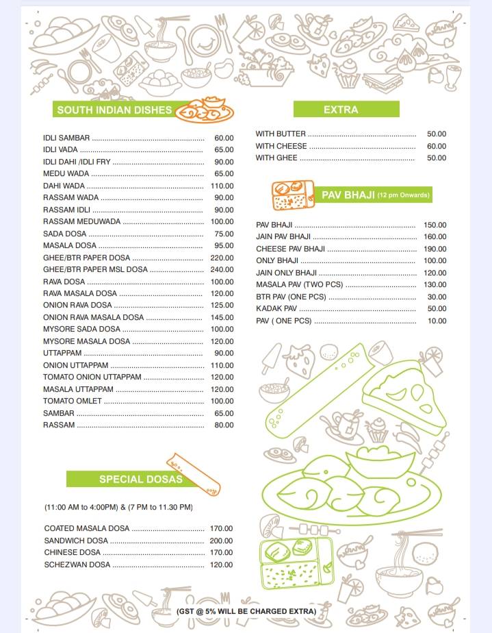 Jeevan Restaurant menu