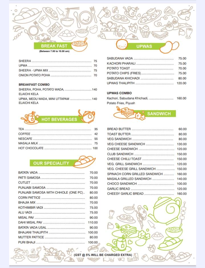 Jeevan Restaurant menu