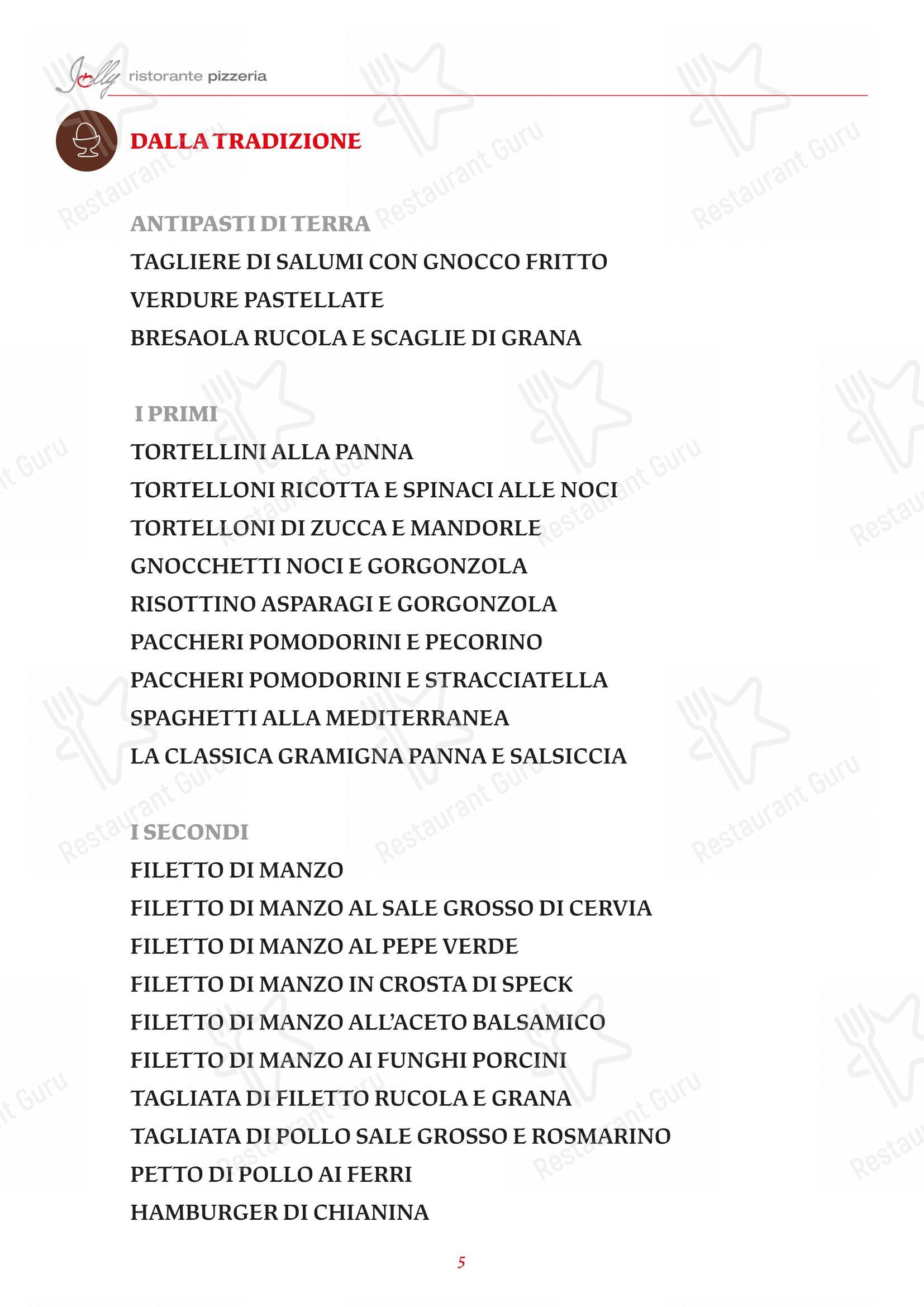 Jolly in Modena - Menu
