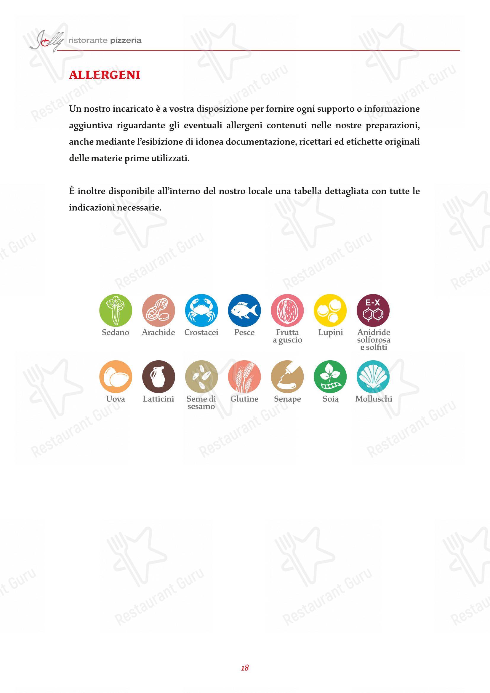 Jolly in Modena - Menu