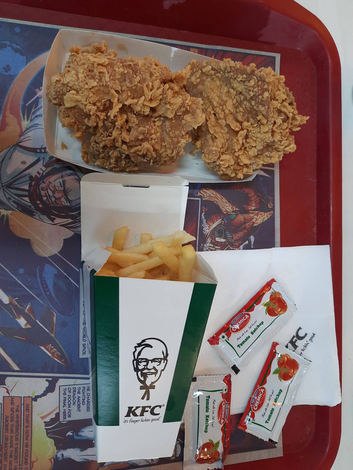 KFC menu