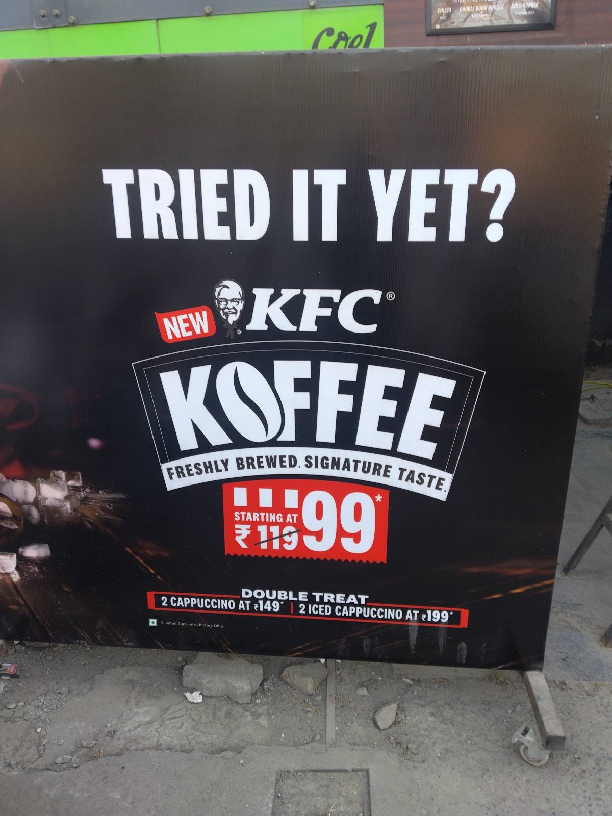 KFC menu
