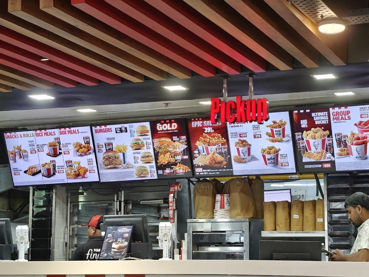KFC menu