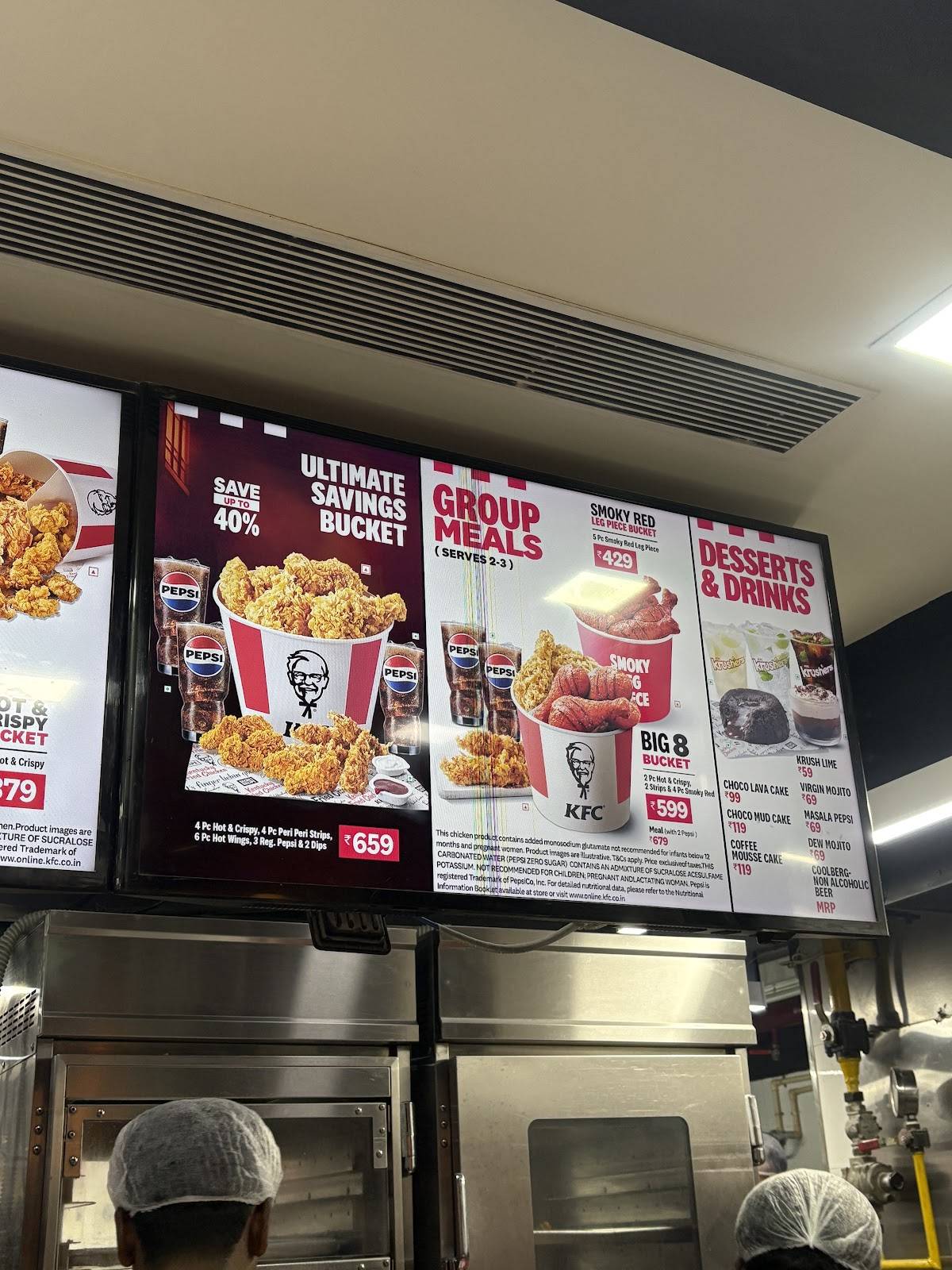 KFC menu