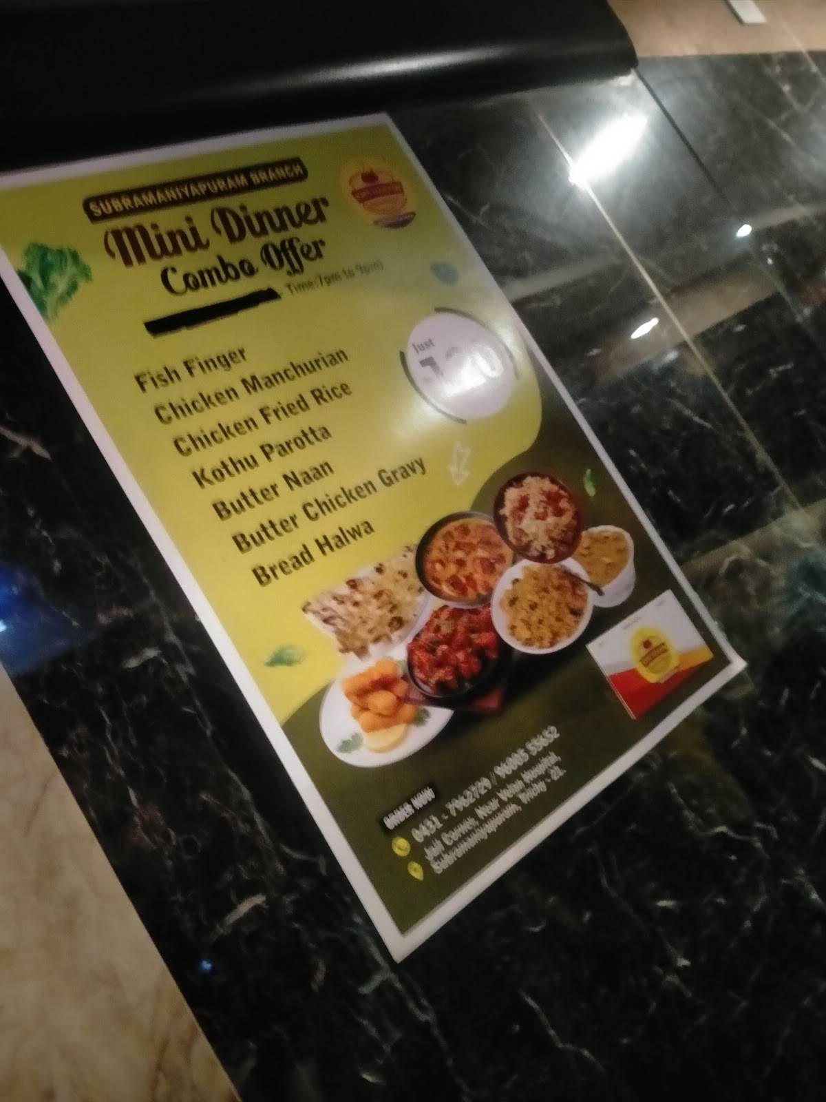 KMS Hakkim Kalyana Biriyani Restaurant menu