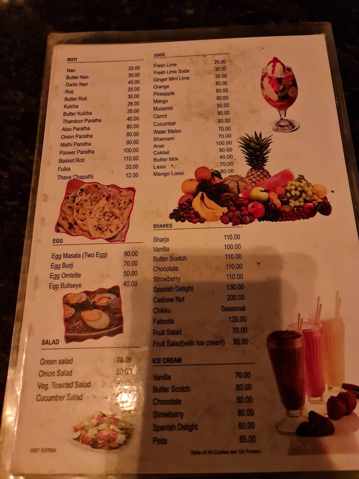 Kadavu menu