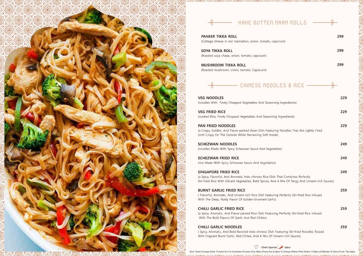 Kake Di Hatti- Khandagiri, Bhubaneswar menu