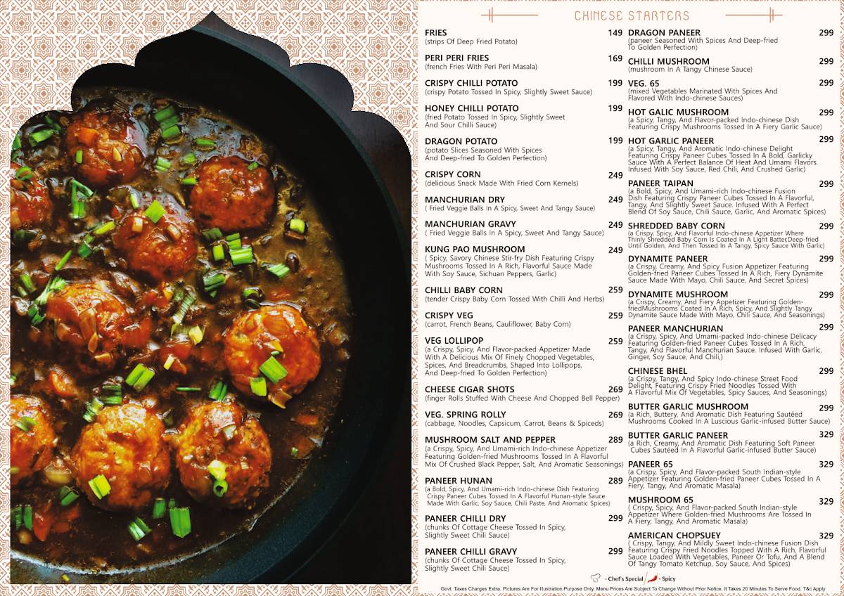 Kake Di Hatti- Khandagiri, Bhubaneswar menu