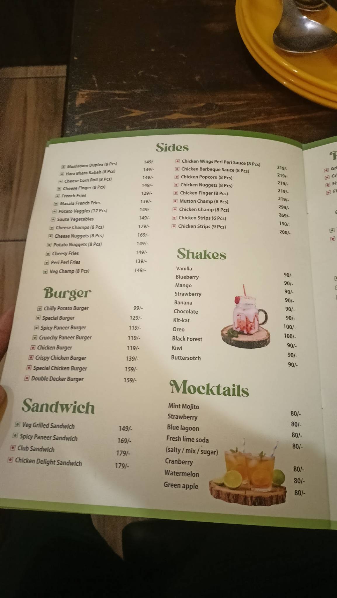 Kale Da Dhaba menu