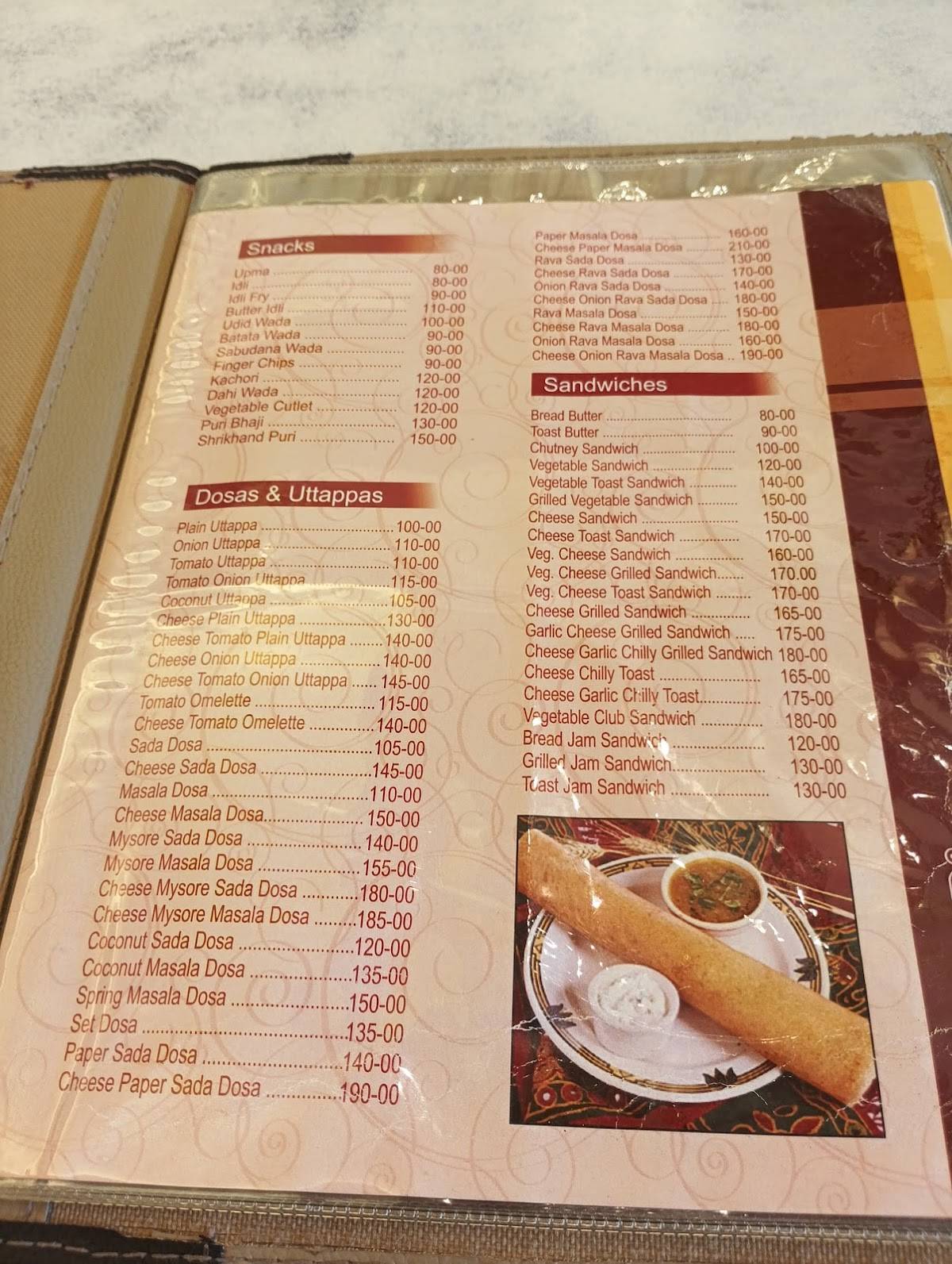 Supreme Tatya Kalyani Veg Restaurant menu