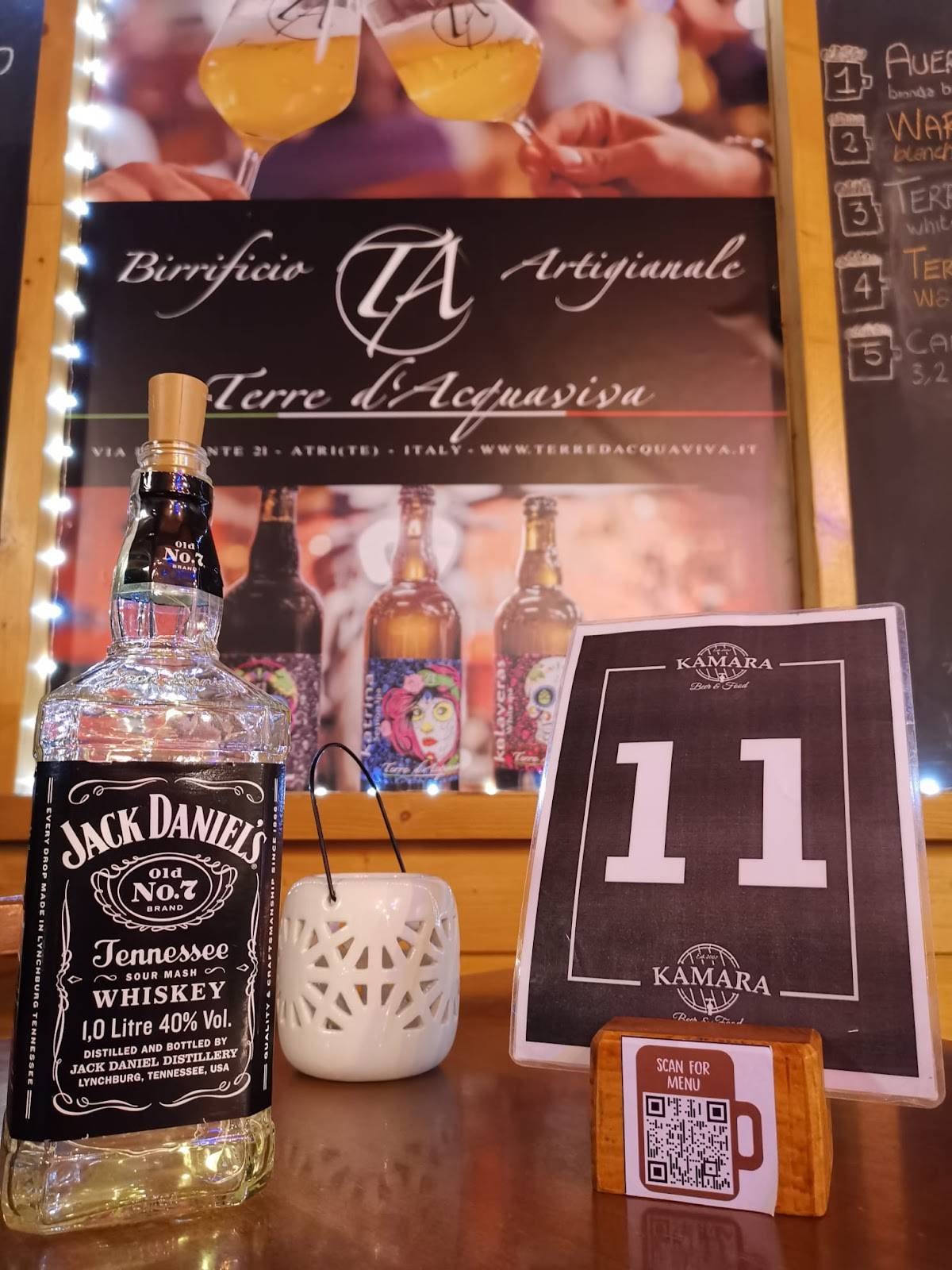 Menu de Kamàra pub