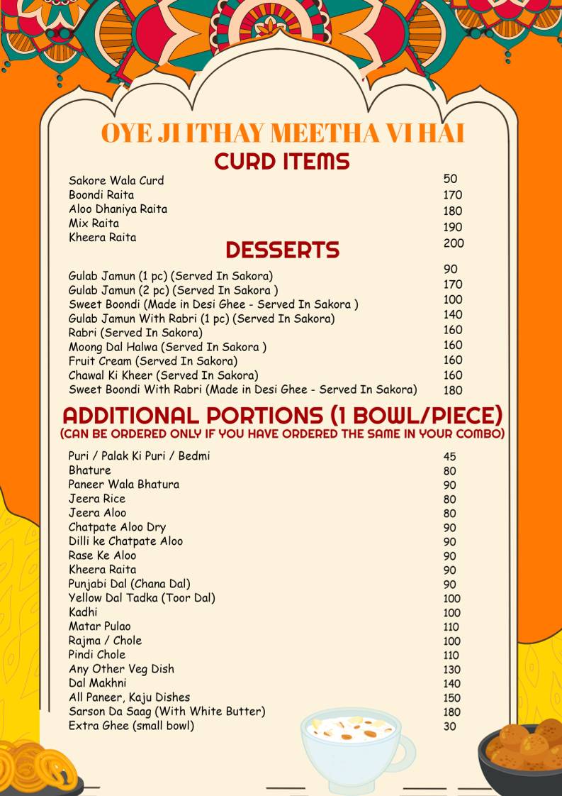 Kapoor's Cafe Electronic City menu
