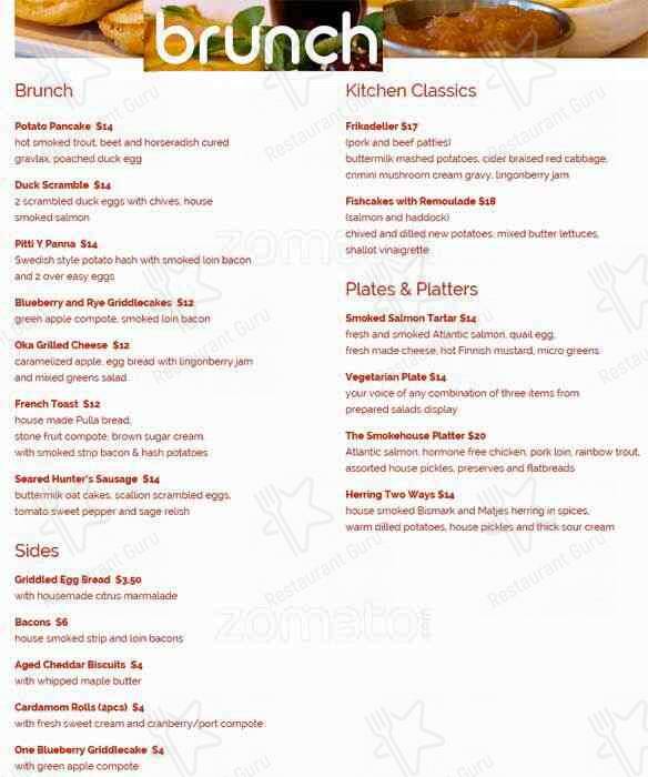 Karelia Kitchen menu