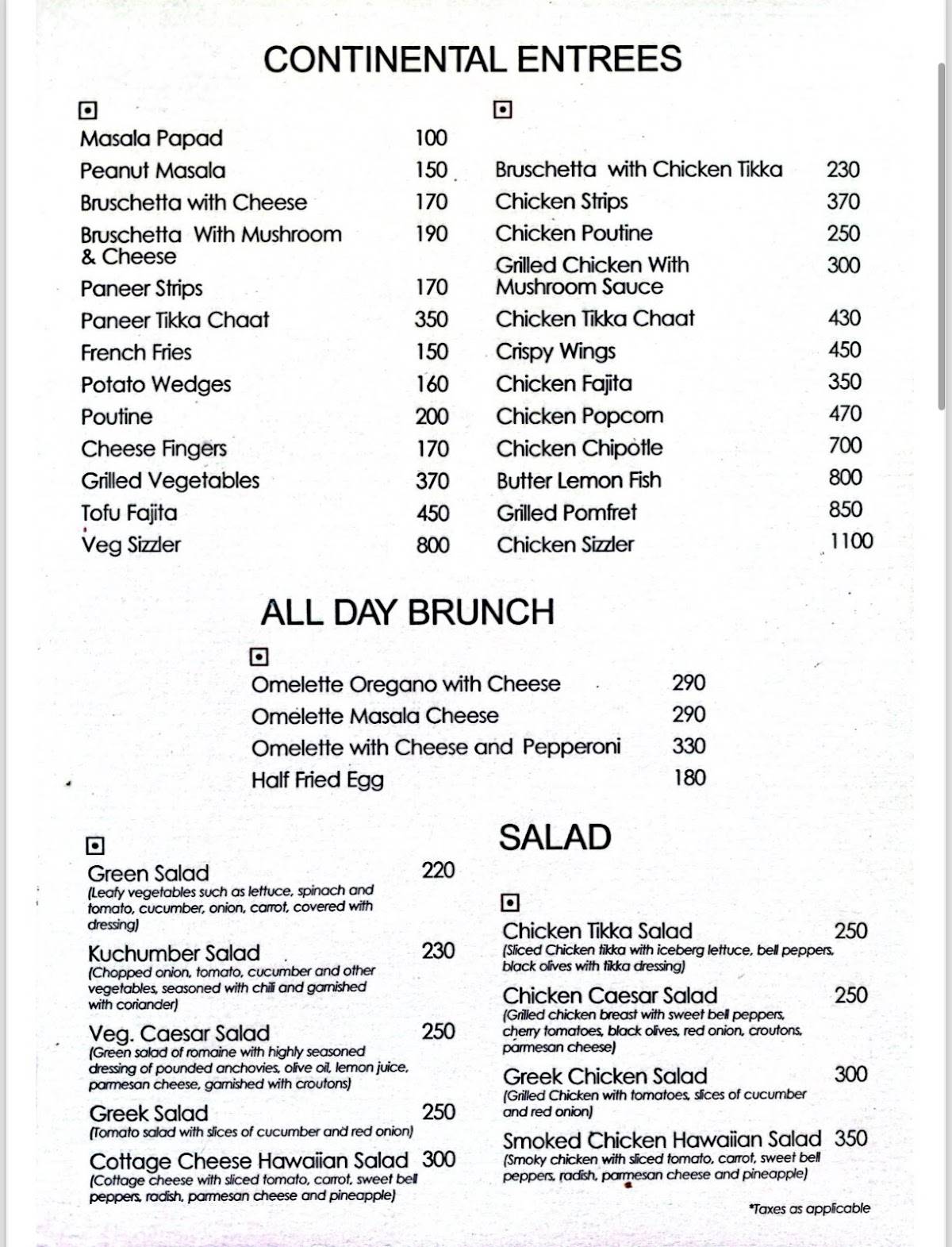 Katani premium menu