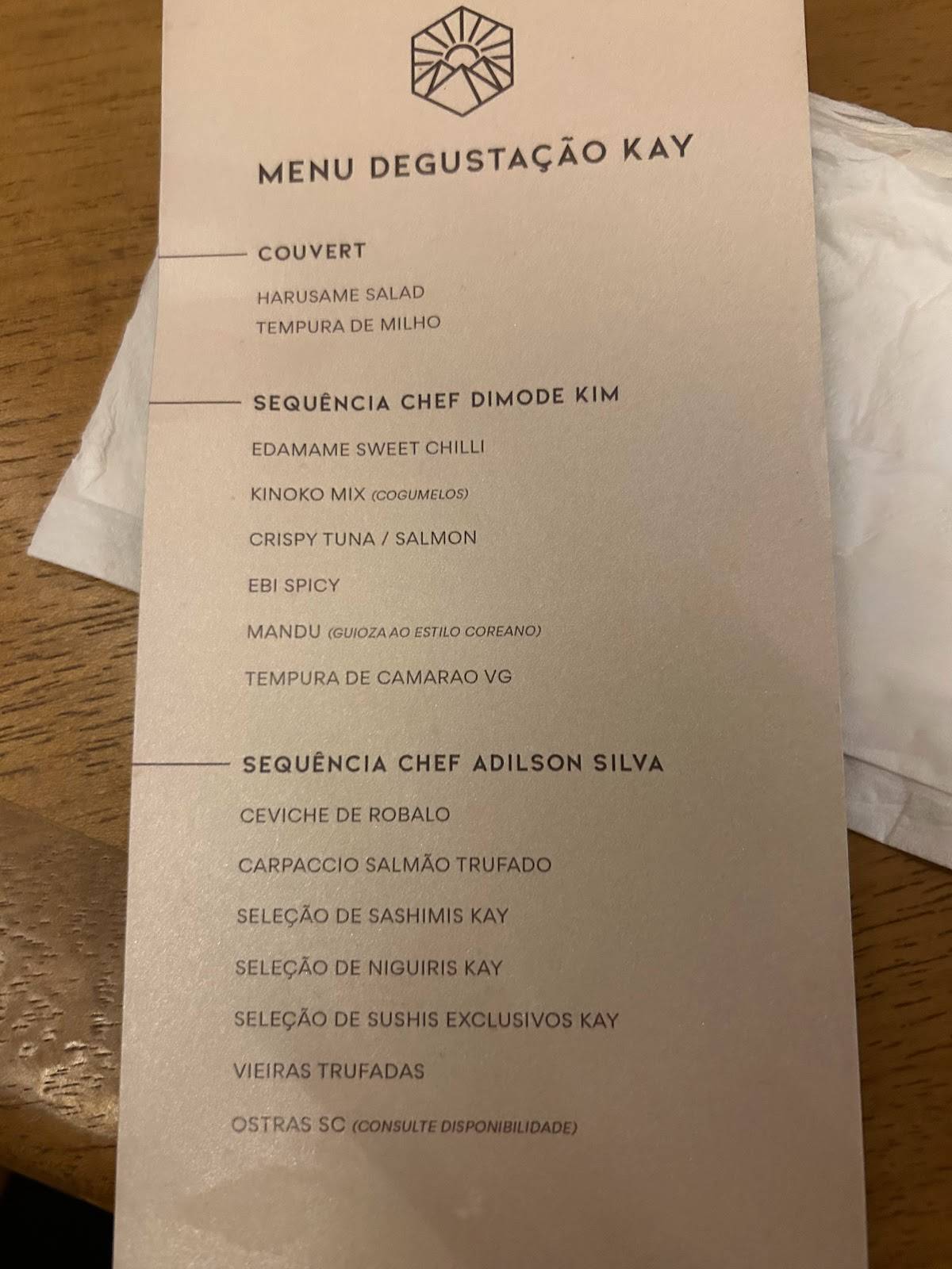 Kay Asian Cuisine cardápio