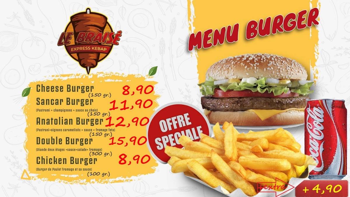 Menu de Le Braisé