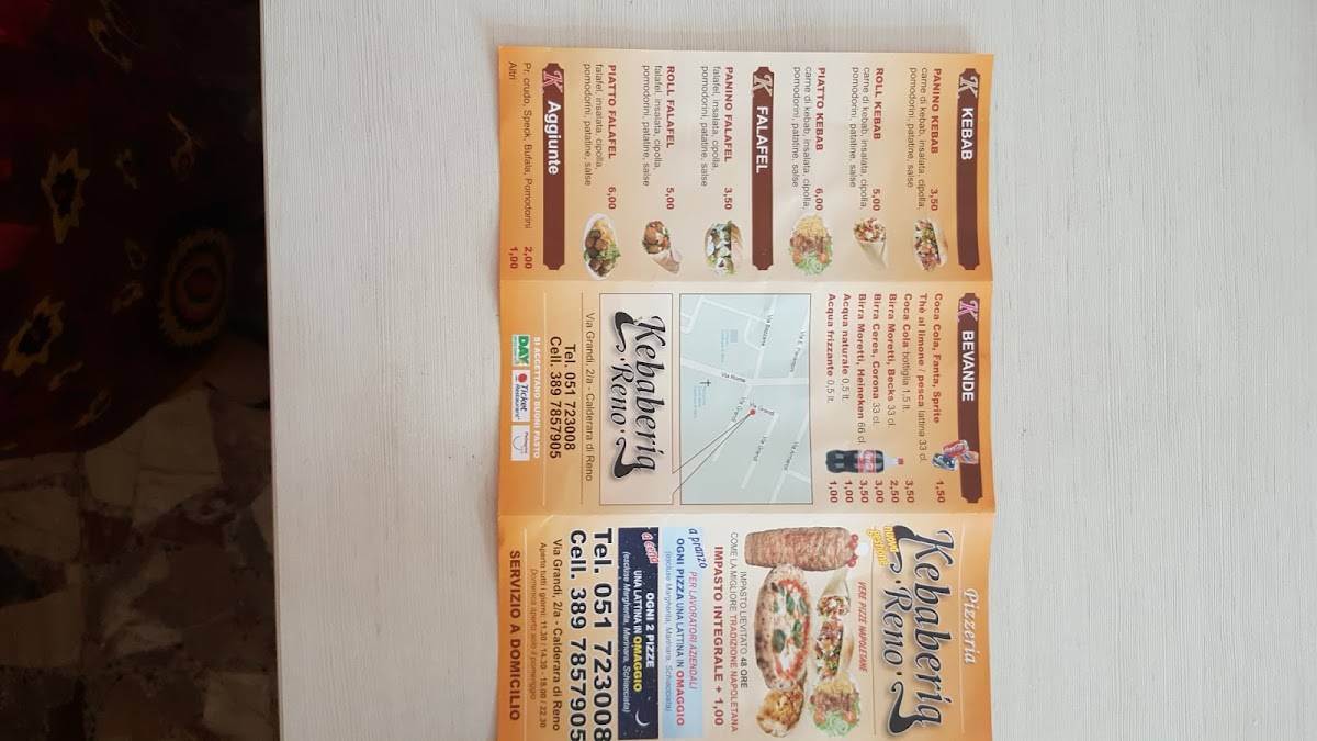 Menu di Kebaberia Reno 
