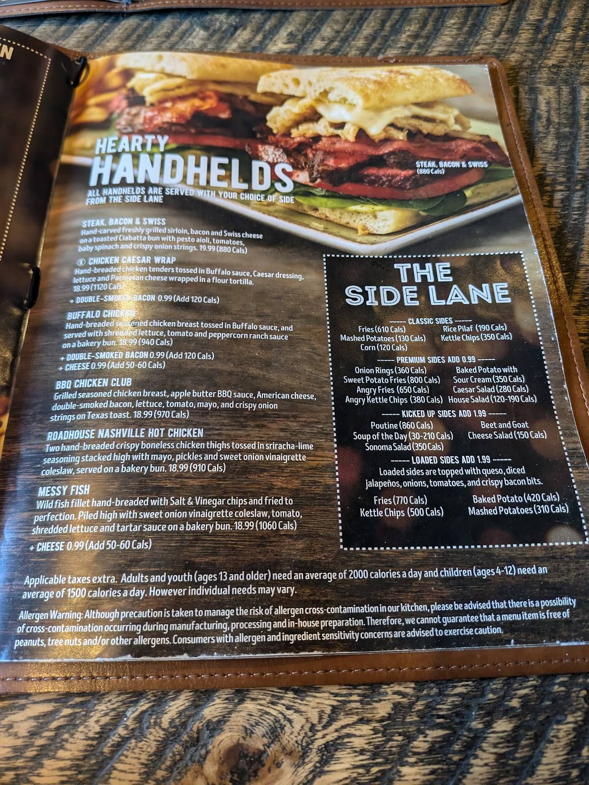 Menu de Kelseys Original Roadhouse