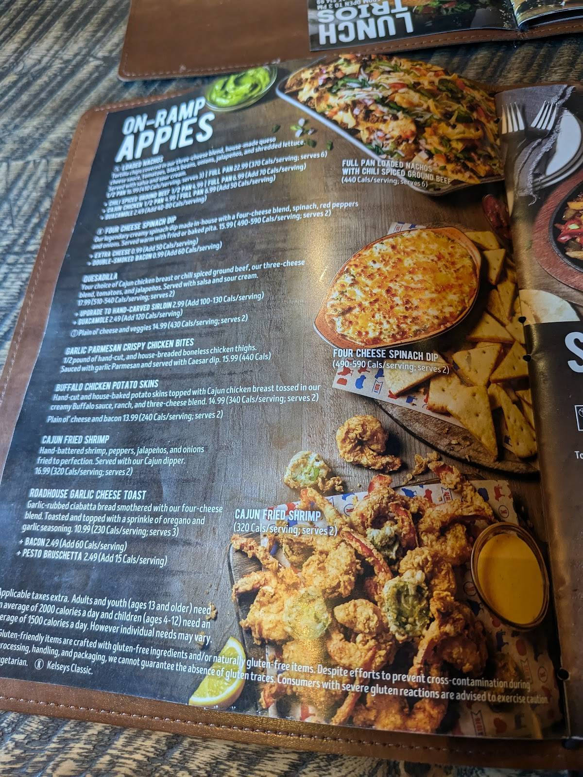Menu de Kelseys Original Roadhouse