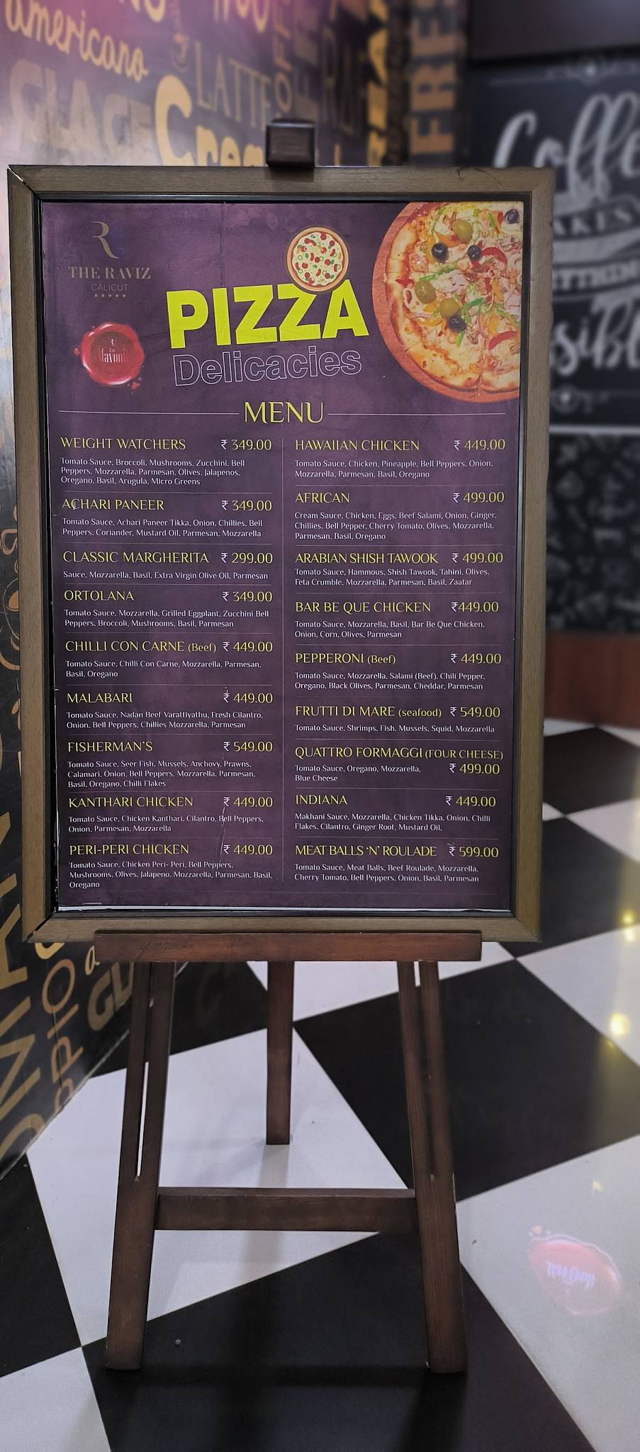 Keraleeyam Restaurant at The Raviz Calicut menu