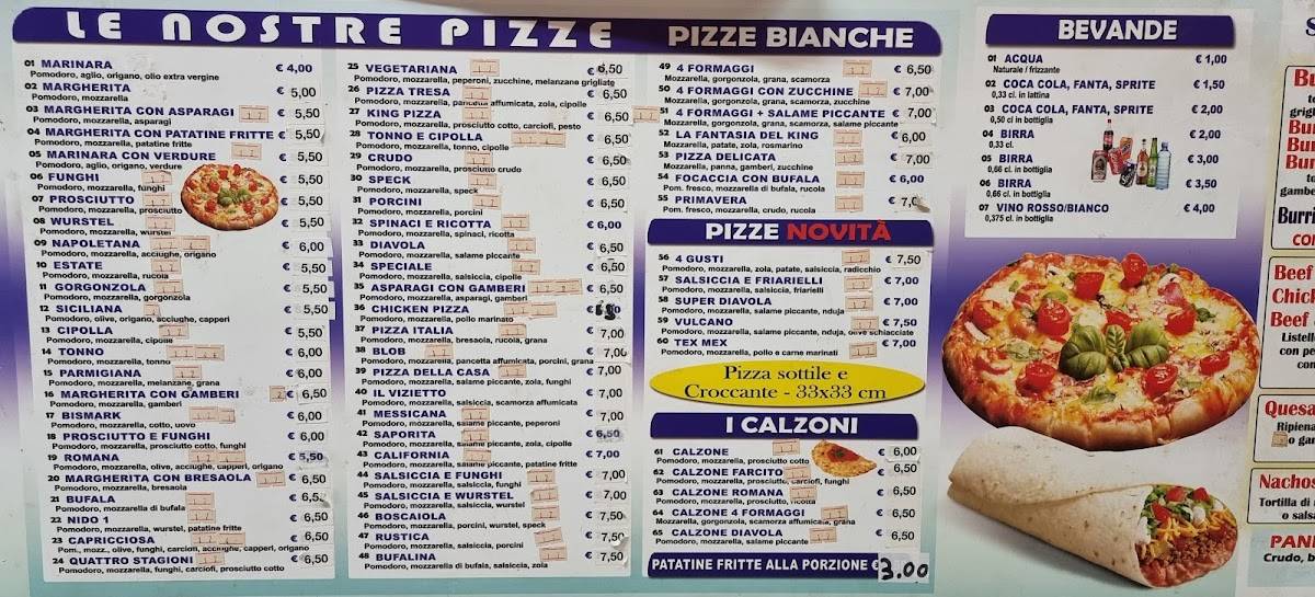 Menu di King Pizza 