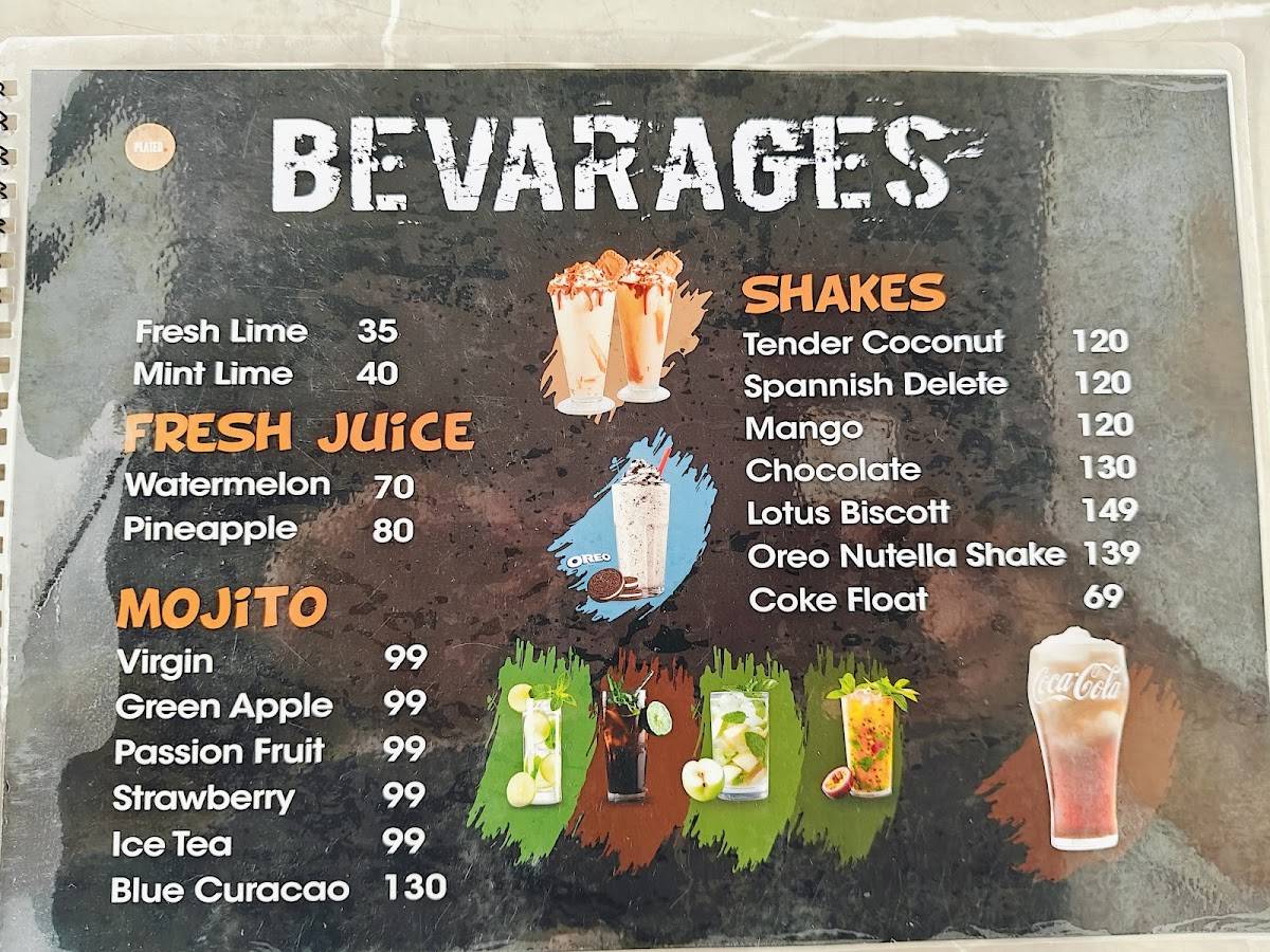 Plated Restaurant menu