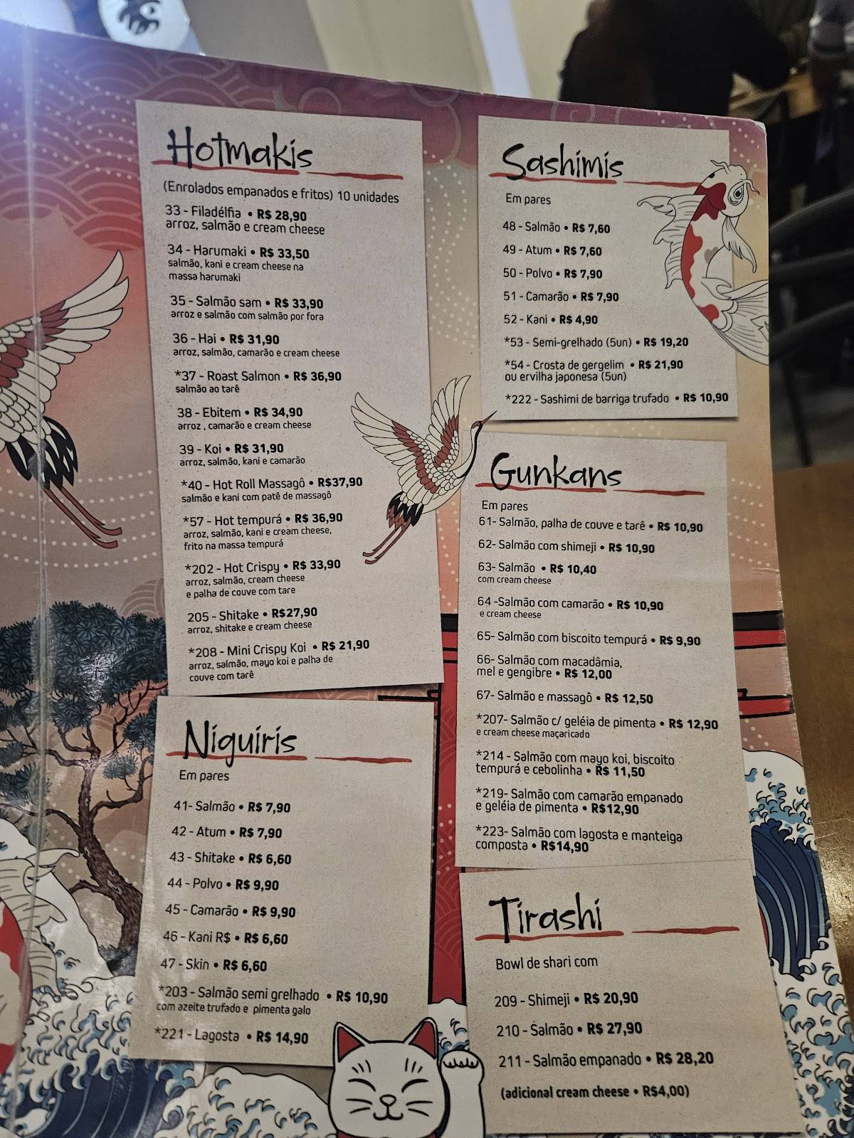 Koi Sushi cardápio