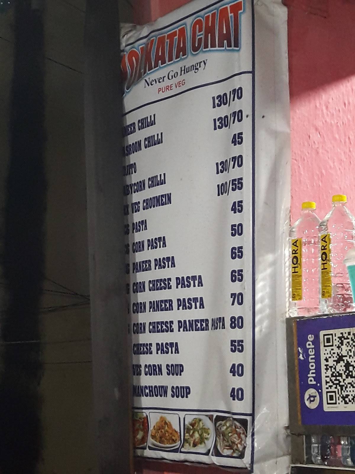 Kolkata Chat menu