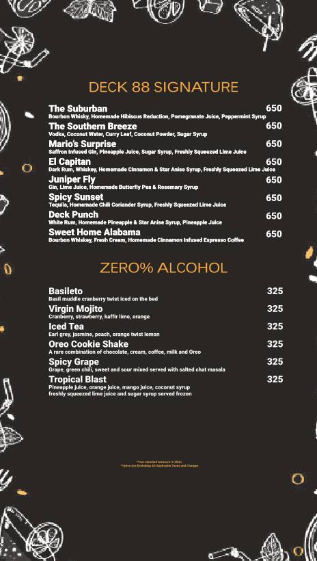 Deck 88 menu