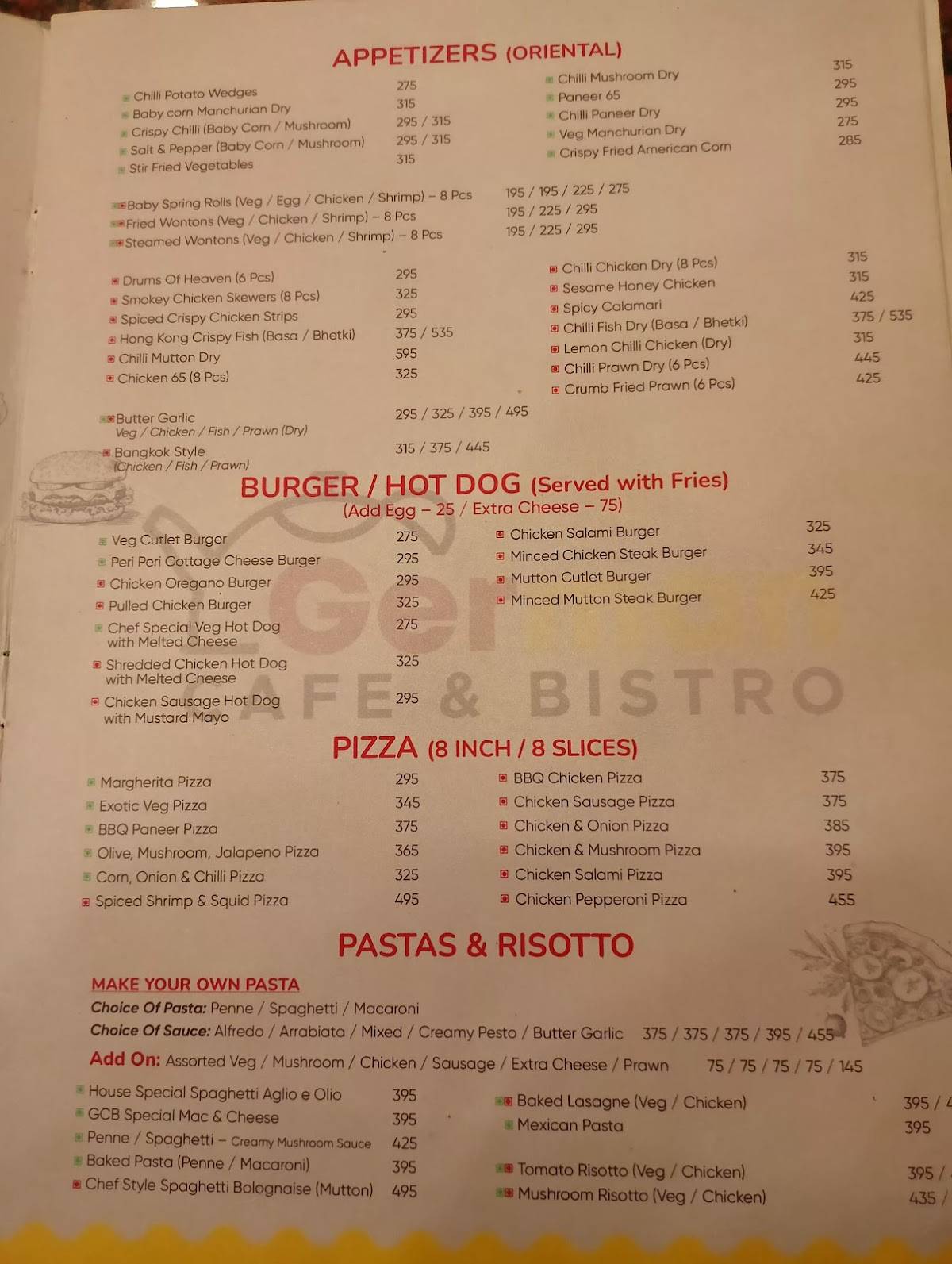 German Cafe & Bistro menu