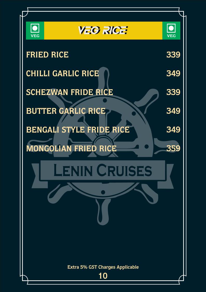 Lenin Cruises menu