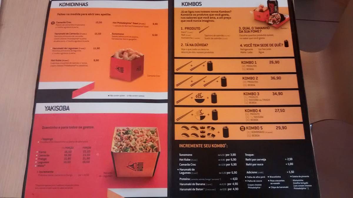 Koni - Restaurante de Comida Japonesa cardápio