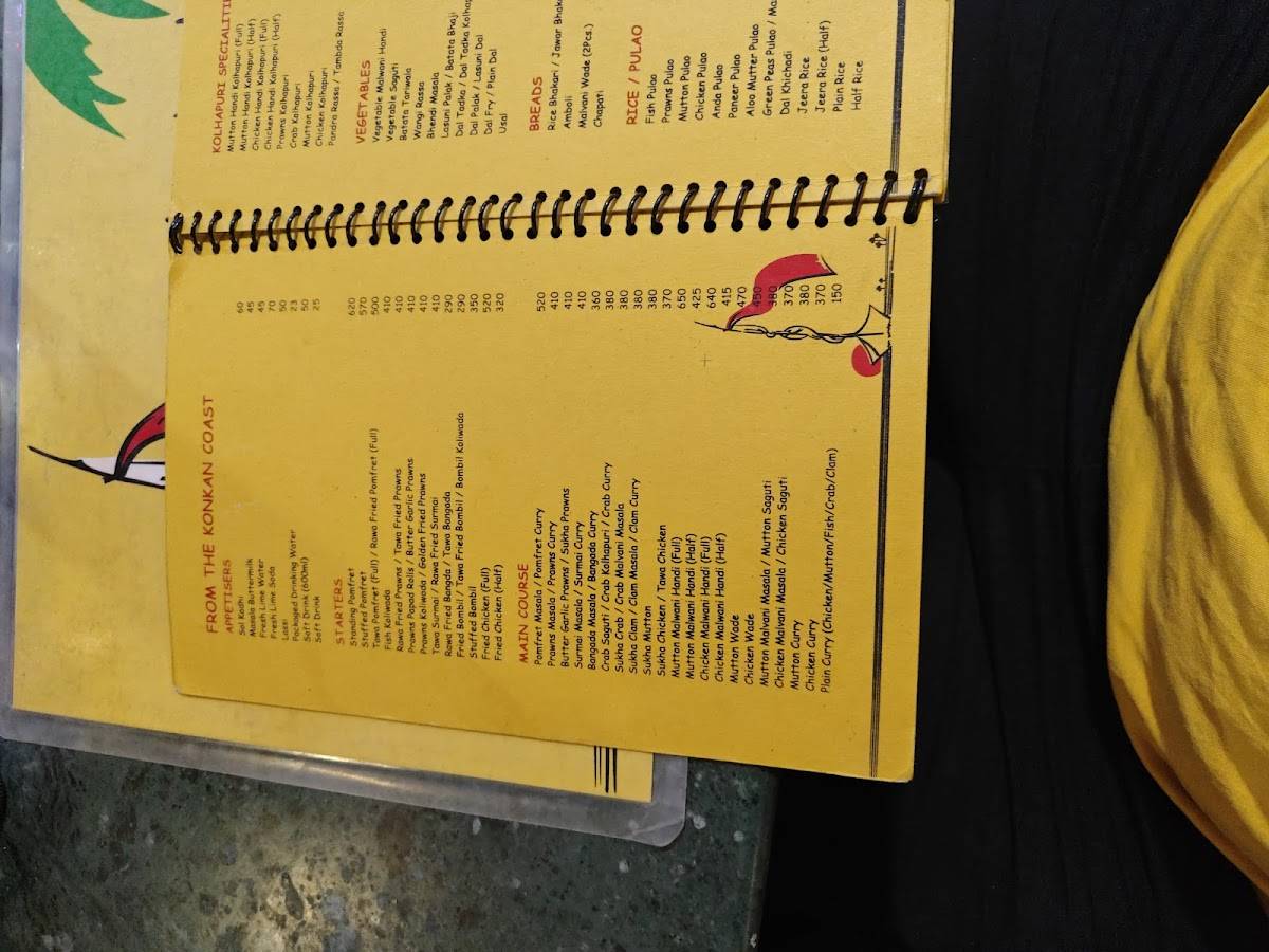 Konkan Express menu