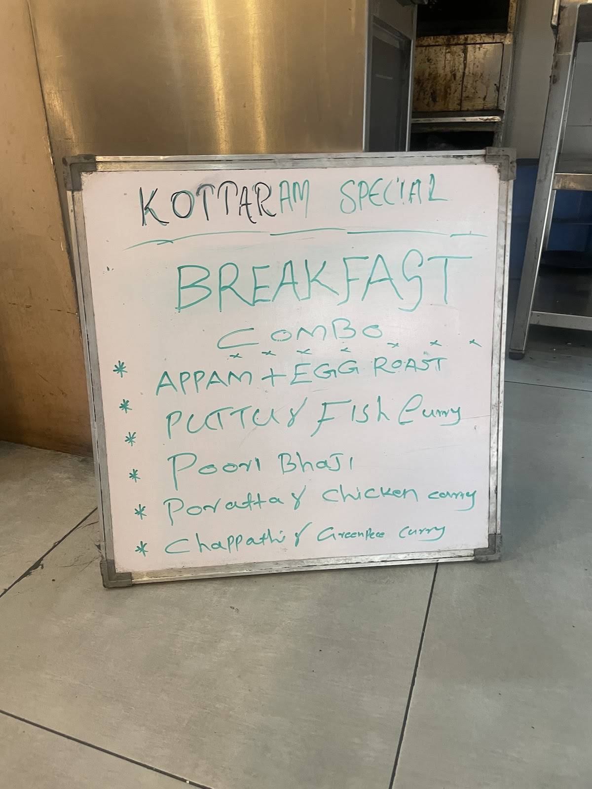 Kottaram restaurant Bangalore menu